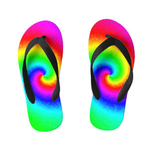 Psychedelische Regenbogen-Spirale der Transformati Kinderbadesandalen