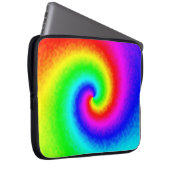 Psychedelische Regenbogen-Spirale der Transformati Laptopschutzhülle (Vorne Rechts)