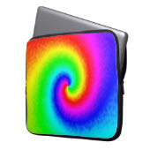 Psychedelische Regenbogen-Spirale der Transformati Laptopschutzhülle (Vorderseite Links)