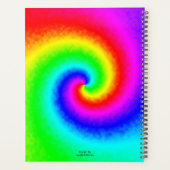Psychedelische Regenbogen-Spirale der Transformati Planer (Rückseite)