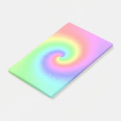 Psychedelische Regenbogen-Spirale der Transformati Post-it Klebezettel (angewinkelt)