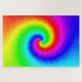 Psychedelische Regenbogen-Spirale der Transformati Puzzle (Horizontal)