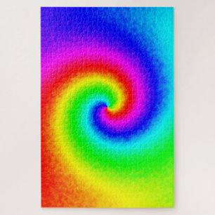 Psychedelische Regenbogen-Spirale der Transformati Puzzle