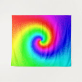Psychedelische Regenbogen-Spirale der Transformati Wandteppich (Vorderseite (Horizontal))