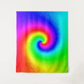 Psychedelische Regenbogen-Spirale der Transformati Wandteppich (Vorderseite)