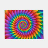 Psychedelische Regenbogen-Spiralen-Tür-Matte Fußmatte (Vorderseite)