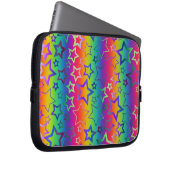 Psychedelische Regenbogen-Sterne Laptopschutzhülle (Vorne Rechts)