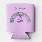 Psychedelische Regenbogen und Einhörner Thunder_Co Dosenkühler (Rückseite)