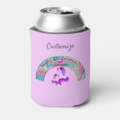 Psychedelische Regenbogen und Einhörner Thunder_Co Dosenkühler (Kanne Rückseite)