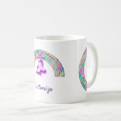 Psychedelische Regenbogen und Einhörner Thunder_Co Kaffeetasse (VorderseiteRechts)