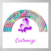 Psychedelische Regenbogen und Einhörner Thunder_Co Poster (Vorne)