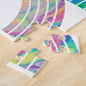 Psychedelische Regenbogen und Einhörner Thunder_Co Puzzle (Seite)