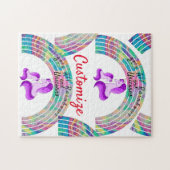 Psychedelische Regenbogen und Einhörner Thunder_Co Puzzle (Horizontal)