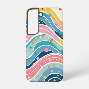 Psychedelische Regenbogen-Welle in Pastell Samsung Galaxy Hülle