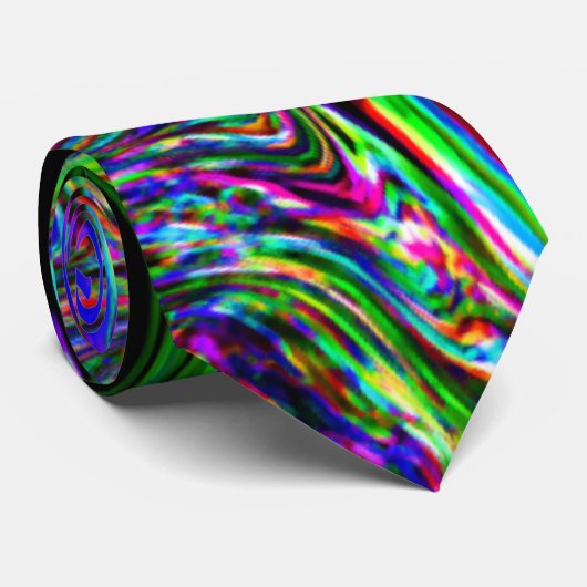 Psychedelische Regenbogenfarbkrawatte Krawatte (Gerollt)