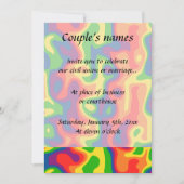 Psychedelische Regenbogenhochzeit Einladung (Vorderseite)
