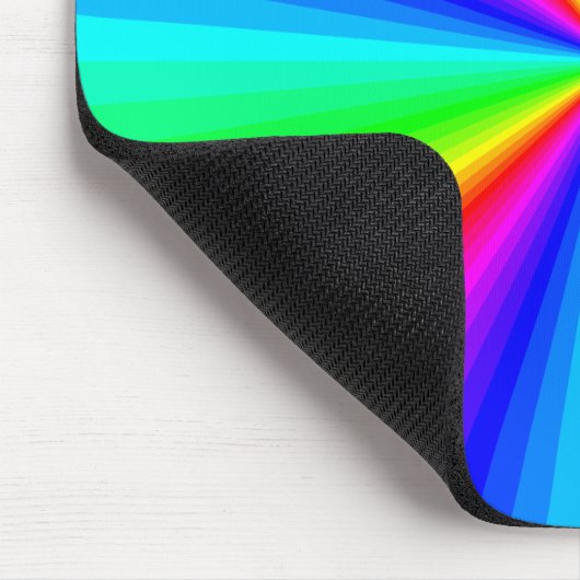 Psychedelische Regenbogenmuse Mousepad (Ecke)