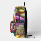 Psychedelische RegenbogenRose Bedruckter Rucksack (Rechts)