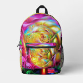 Psychedelische RegenbogenRose Bedruckter Rucksack (Vorderseite)