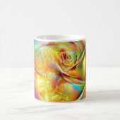 Psychedelische RegenbogenRose Kaffeetasse (Mittel)
