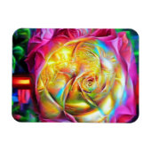 Psychedelische RegenbogenRose Magnet (Horizontal)