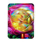 Psychedelische RegenbogenRose Magnet (Vertikal)