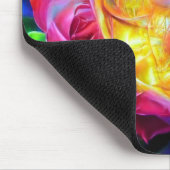 Psychedelische RegenbogenRose Mousepad (Ecke)