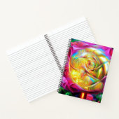 Psychedelische RegenbogenRose Notizblock (Innenseite)