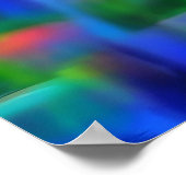 Psychedelische RegenbogenRose Poster (Ecke)