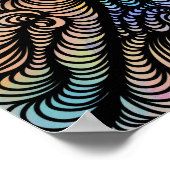 Psychedelische Regenbogenwirbel Motivations-Typogr Poster (Ecke)