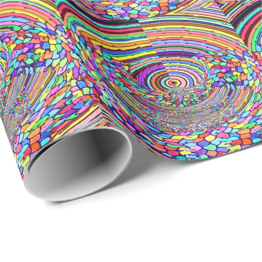 Psychedelische Reise Geschenkpapier (Rolleneckpunkt)