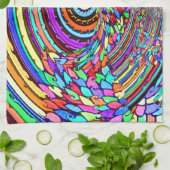 Psychedelische Reise Geschirrtuch (Gefaltet)