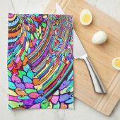 Psychedelische Reise Geschirrtuch (Viertel Falte)