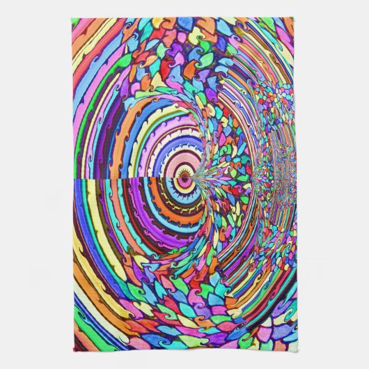 Psychedelische Reise Geschirrtuch (Vertikal)