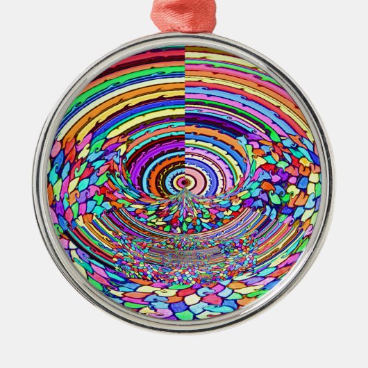 Psychedelische Reise Ornament Aus Metall (Vorne)