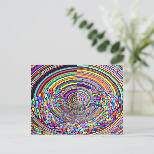 Psychedelische Reise Postkarte (Stehend Vorderseite)