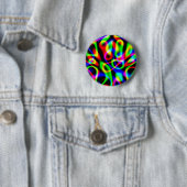 Psychedelische Reise reiht Dunkelheit auf Button (Beispiel)