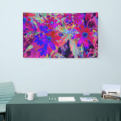 Psychedelische Retro-Crimson- und Magenta-Wildblum Banner (Messeveranstaltung)
