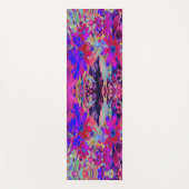 Psychedelische Retro-Crimson- und Magenta-Wildblum Yogamatte (Vorderseite)