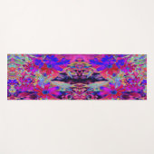 Psychedelische Retro-Crimson- und Magenta-Wildblum Yogamatte (Vorderseite (Horizontal))