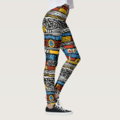 Psychedelische Retro-Farben Leggings (Rechts)
