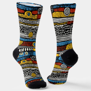 Psychedelische Retro-Farben Socken