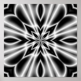 Psychedelische Röntgenstrahl-Blume Poster
