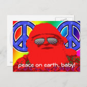 Psychedelische Sankt-Friedenspostkarte Feiertagspostkarte (Vorne/Hinten)