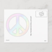 Psychedelische Sankt-Friedenspostkarte Feiertagspostkarte (Rückseite)