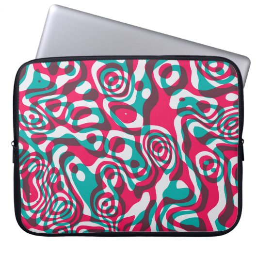 Psychedelische Säure Nahtlos Funky Hintergrund. Laptopschutzhülle (Vorderseite)