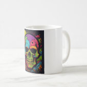Psychedelische Schädelexplosion Kaffeetasse (VorderseiteRechts)