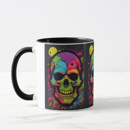 Psychedelische Schädelexplosion Tasse (Links)