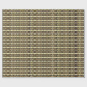 Psychedelische Schattenmenschen in Gold Geschenkpapier (Flach)