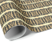 Psychedelische Schattenmenschen in Gold Geschenkpapier (Rolleneckpunkt)